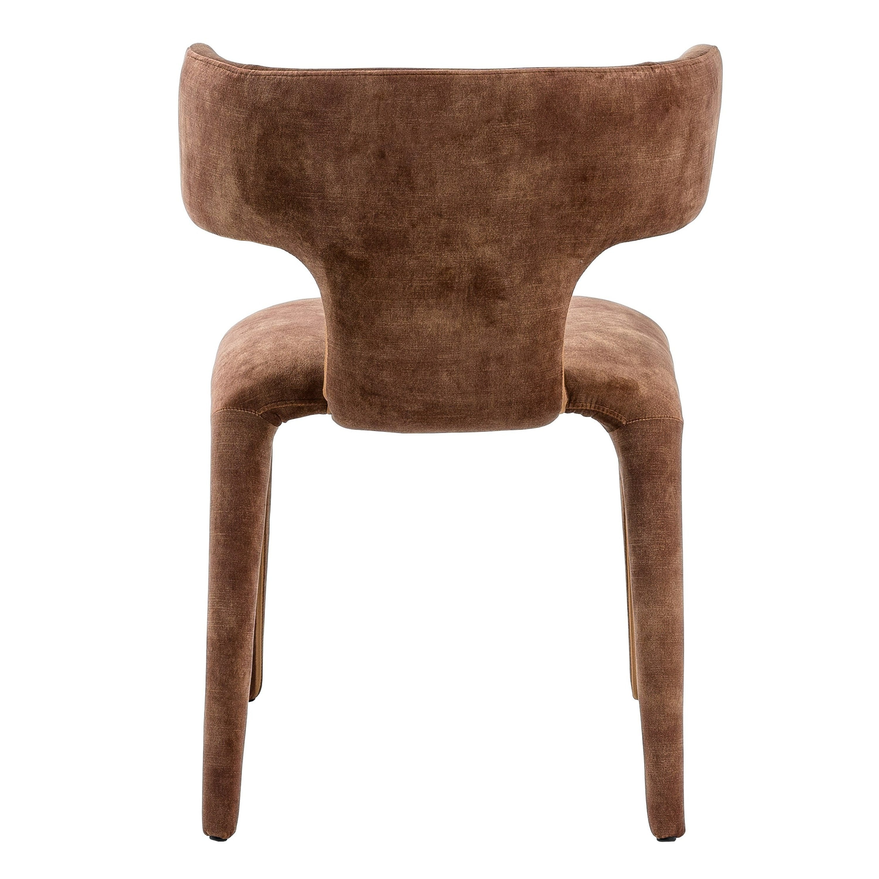 Saehee - Modern Camel Velvet Fabric Dining Chair - image 4