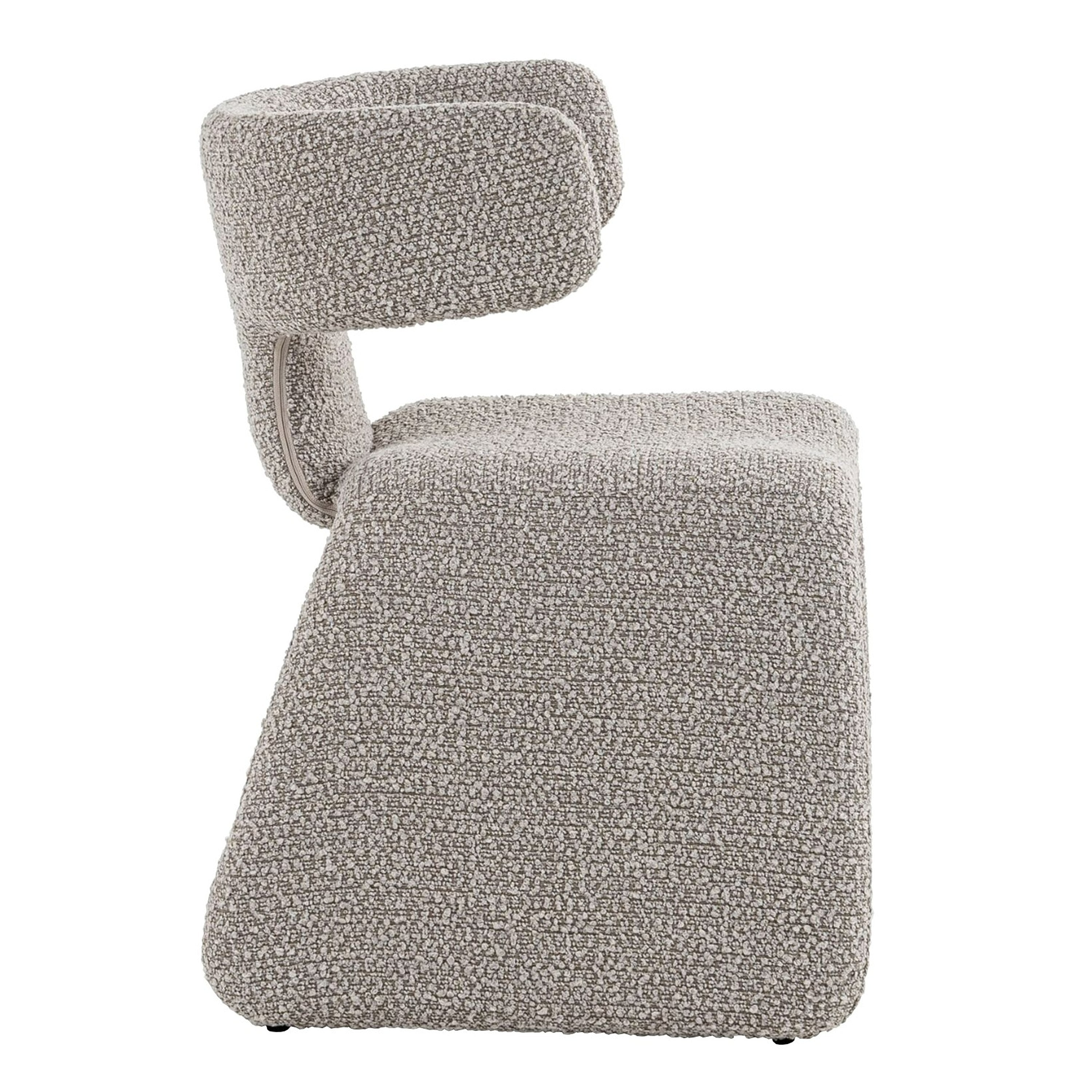 Bergman - Modern Off-White Fabric Dining Chair - image 3
