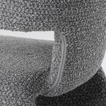 Bergman - Modern Light Grey Fabric Dining Chair - image 4
