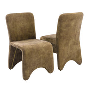 Ditka - Modern Camel Velvet Dining Chair (Set of 2) - image 3