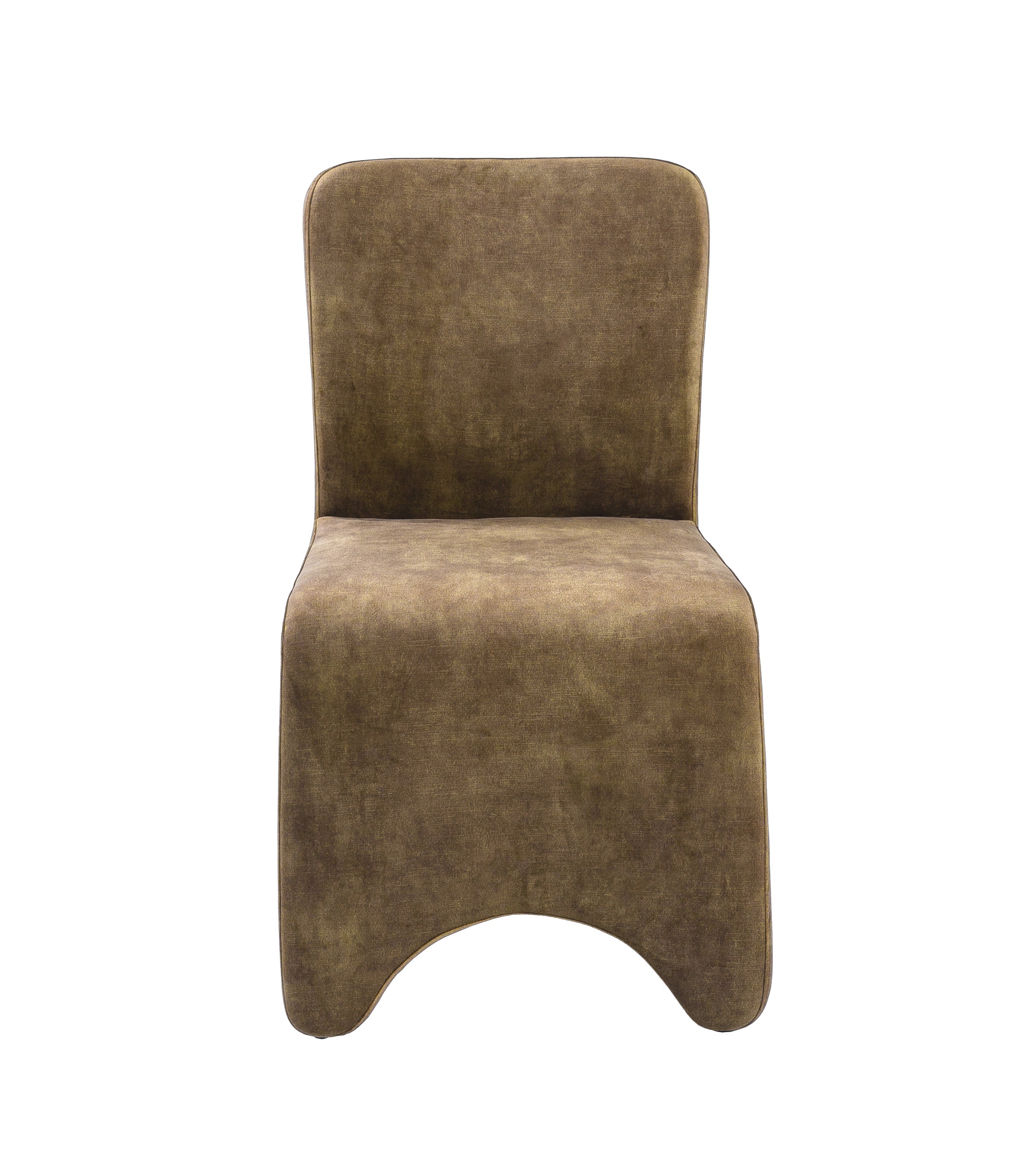 Ditka - Modern Camel Velvet Dining Chair (Set of 2) - image 4