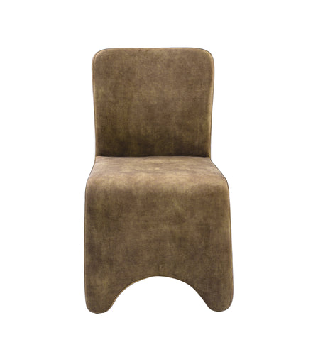 Ditka - Modern Camel Velvet Dining Chair (Set of 2) - image 4