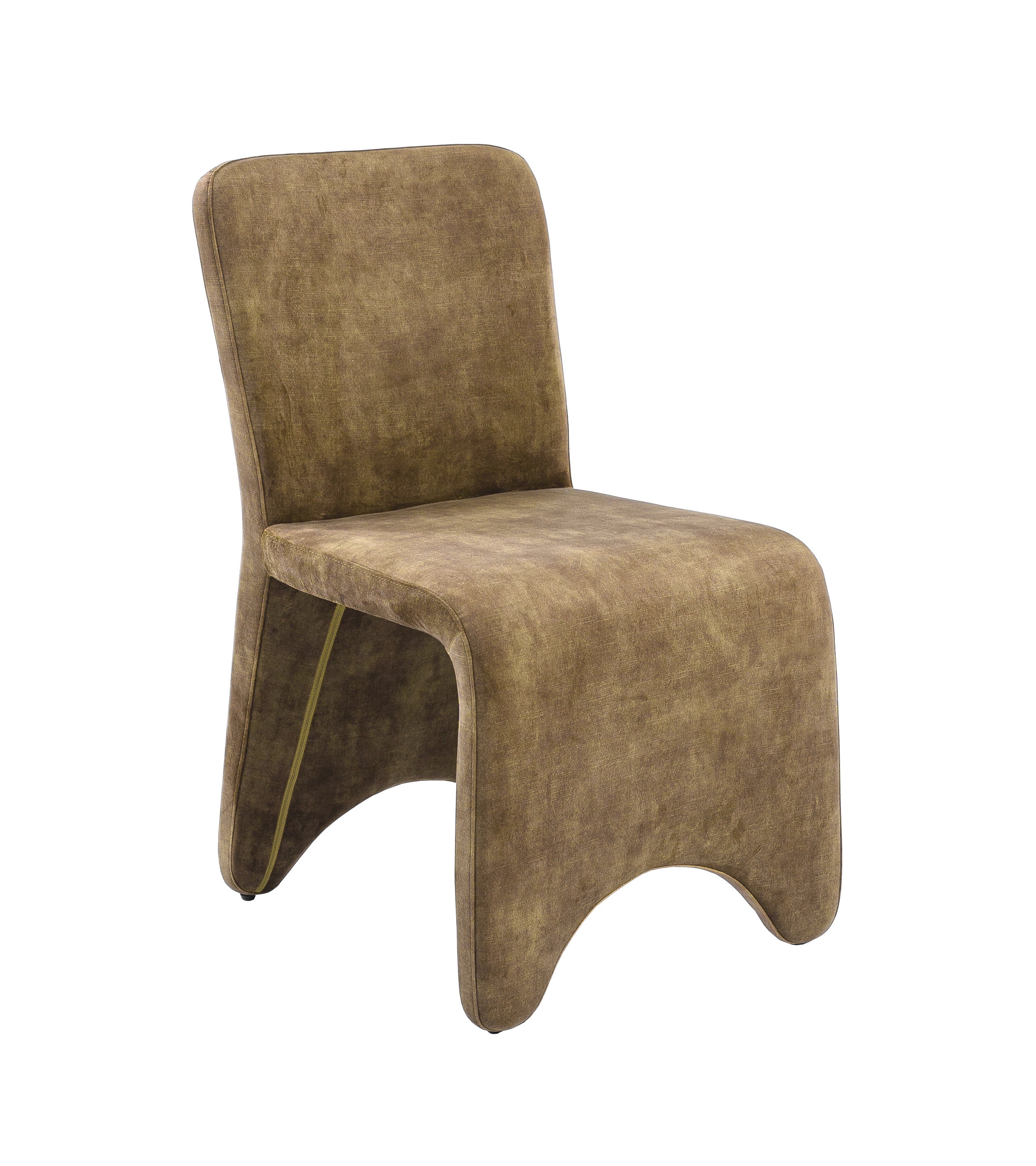 Ditka - Modern Camel Velvet Dining Chair (Set of 2) - image 5