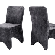 Ditka - Modern Grey Velvet Dining Chair (Set of 2)