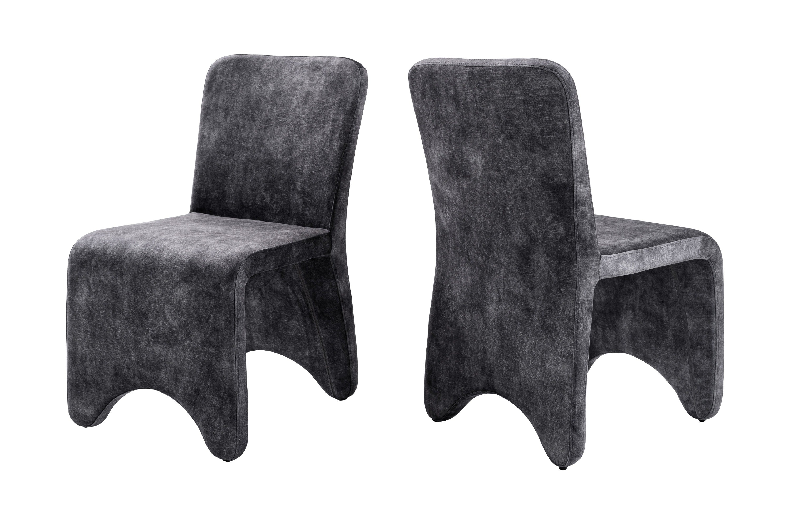 Ditka - Modern Grey Velvet Dining Chair (Set of 2)