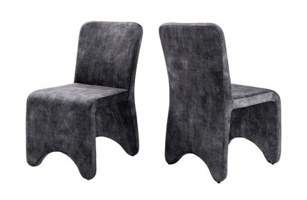 Ditka - Modern Grey Velvet Dining Chair (Set of 2)