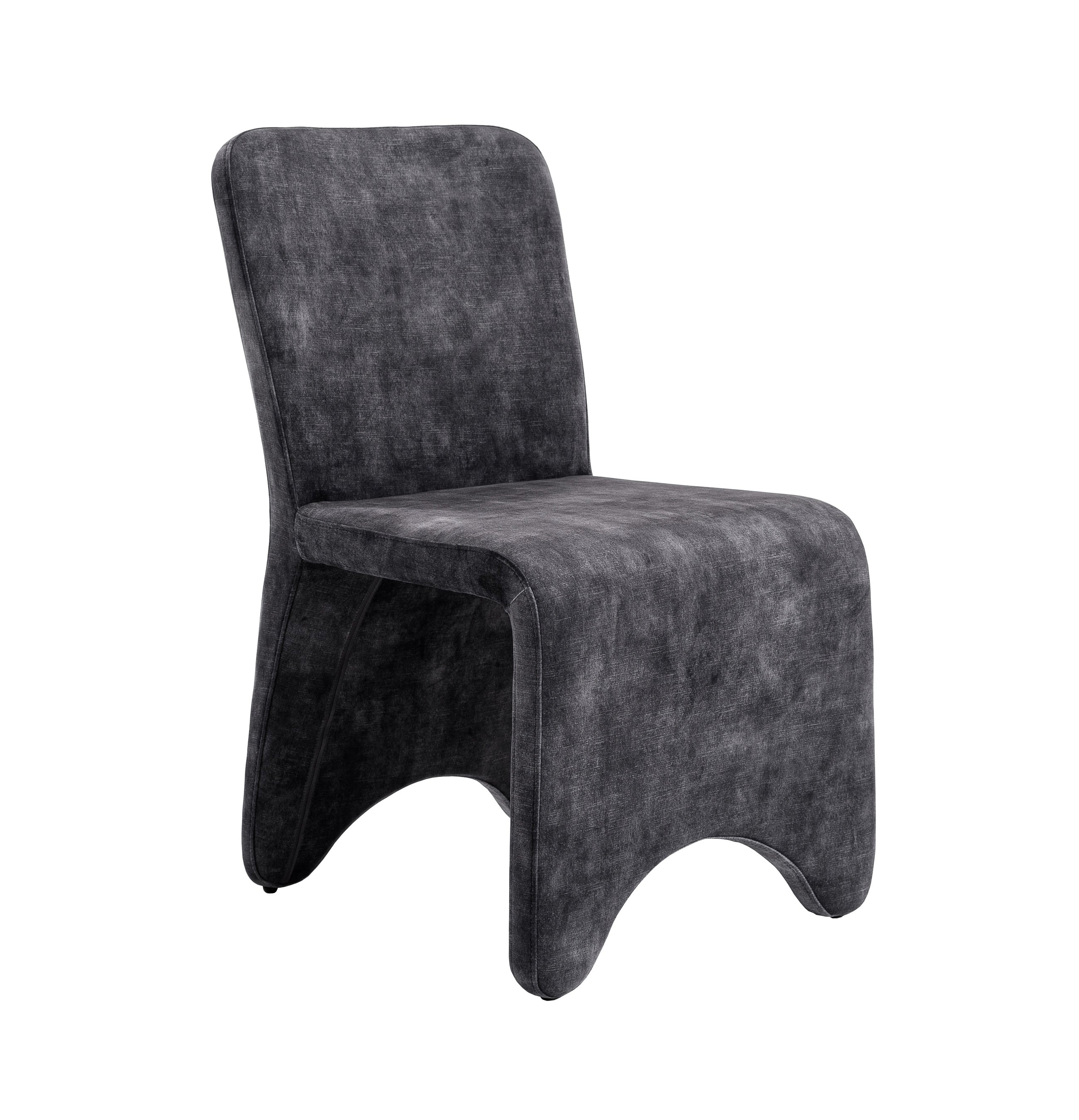 Ditka - Modern Grey Velvet Dining Chair (Set of 2) - image 2