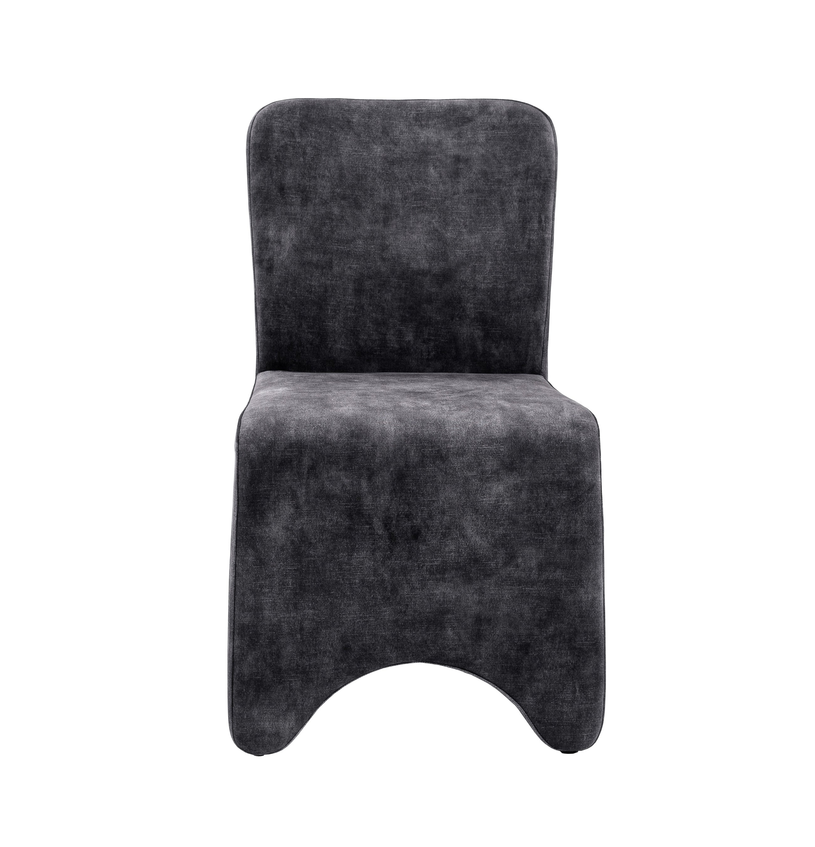 Ditka - Modern Grey Velvet Dining Chair (Set of 2) - image 3