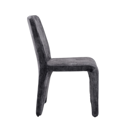 Ditka - Modern Grey Velvet Dining Chair (Set of 2) - image 4