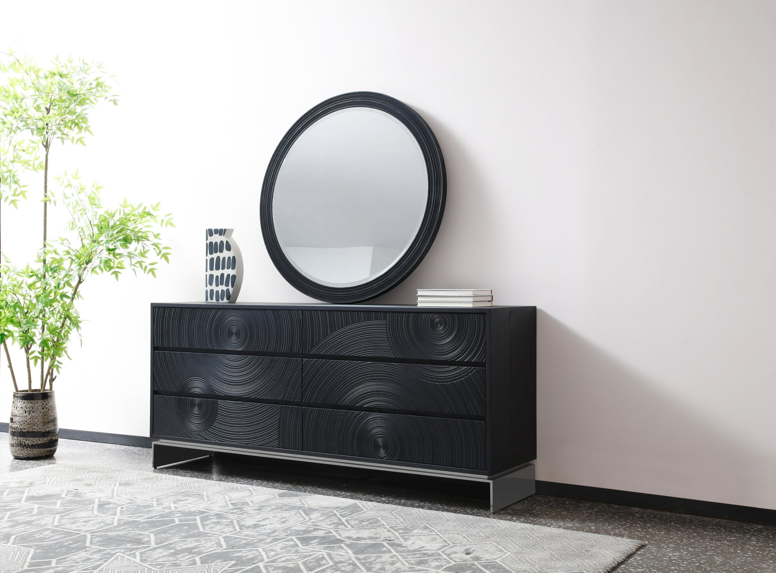 Cirque - Modern Black Ash Dresser