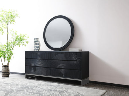 Cirque - Modern Black Ash Dresser