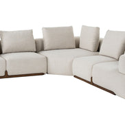 Simone - Modern Off-White Fabric Sectional Sofa - image 2