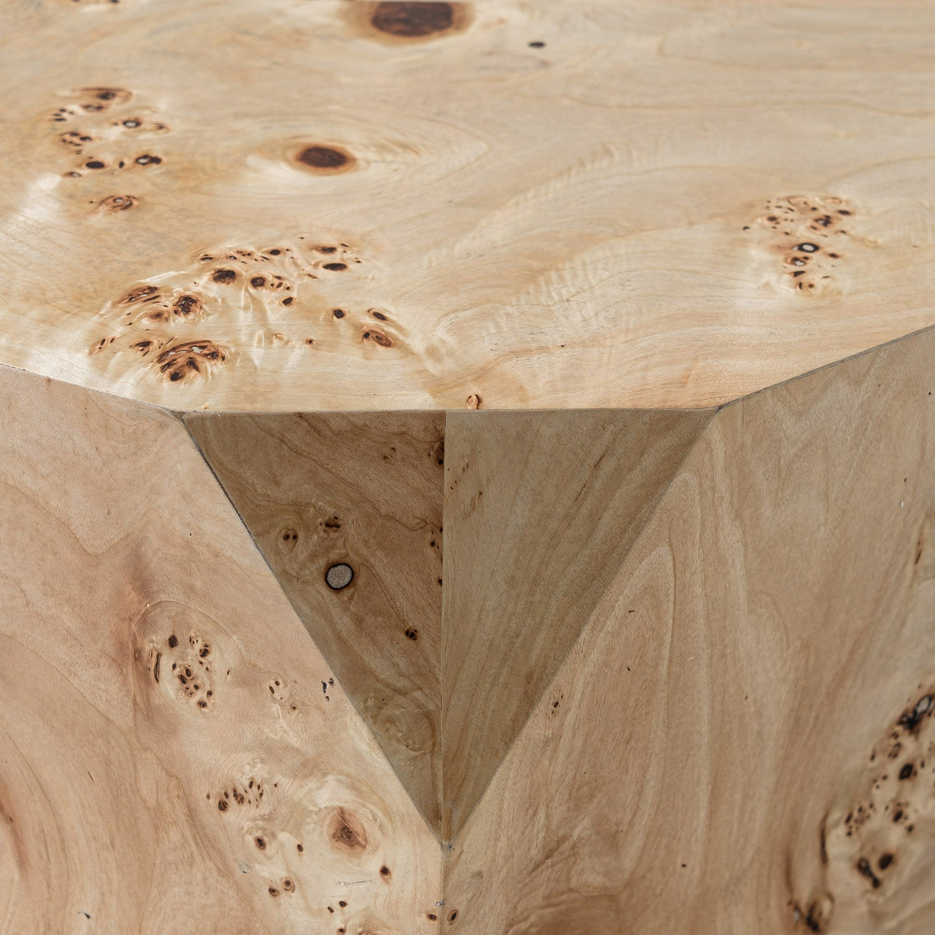 July - Modern Mapa Burl Round Coffee Table - image 2