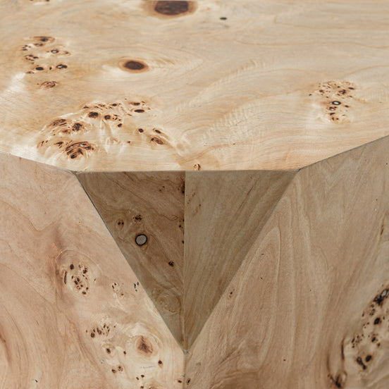 July - Modern Mapa Burl Round Coffee Table - image 2