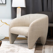 Halton - Modern Beige Fabric Accent Chair - image 2