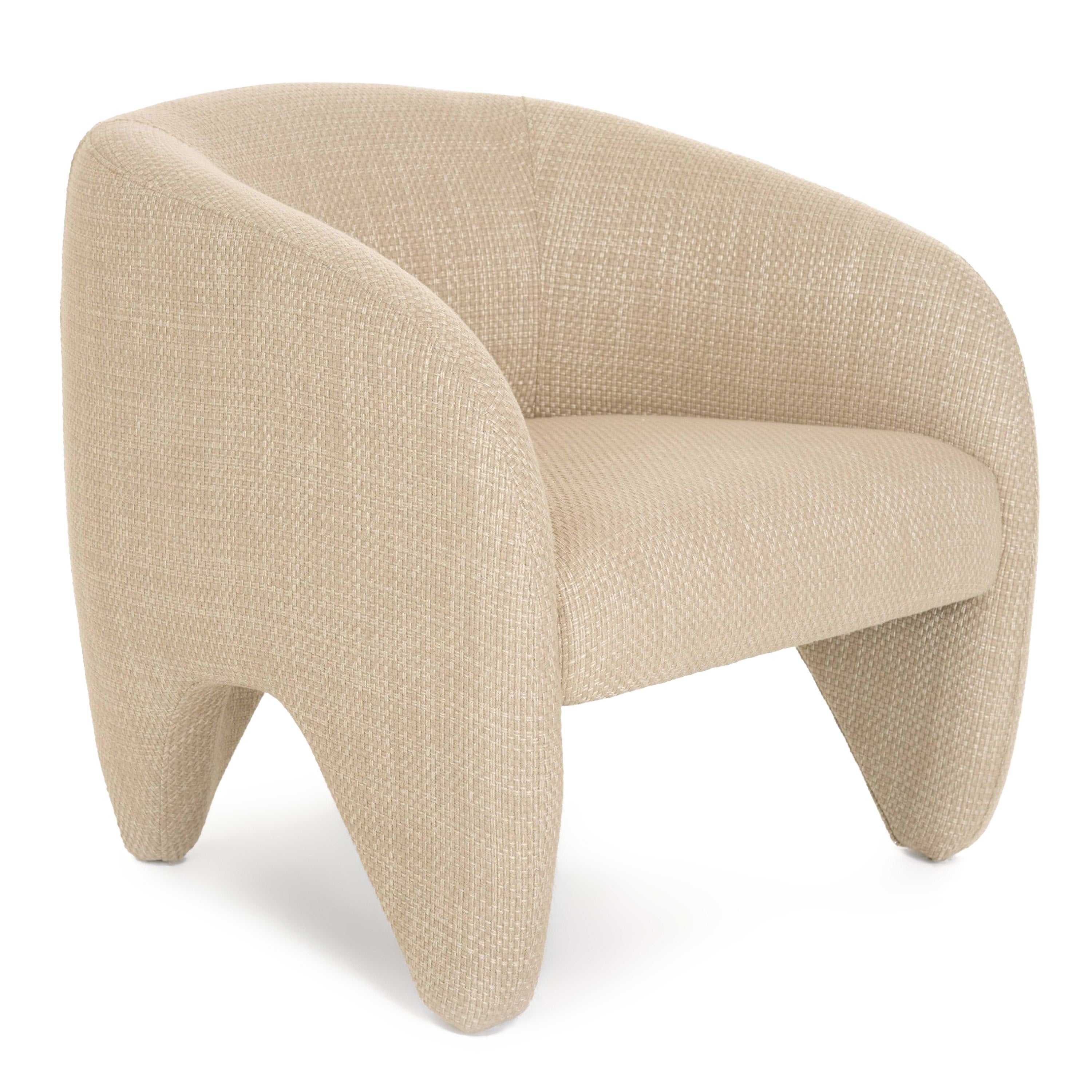 Halton - Modern Beige Fabric Accent Chair - image 4