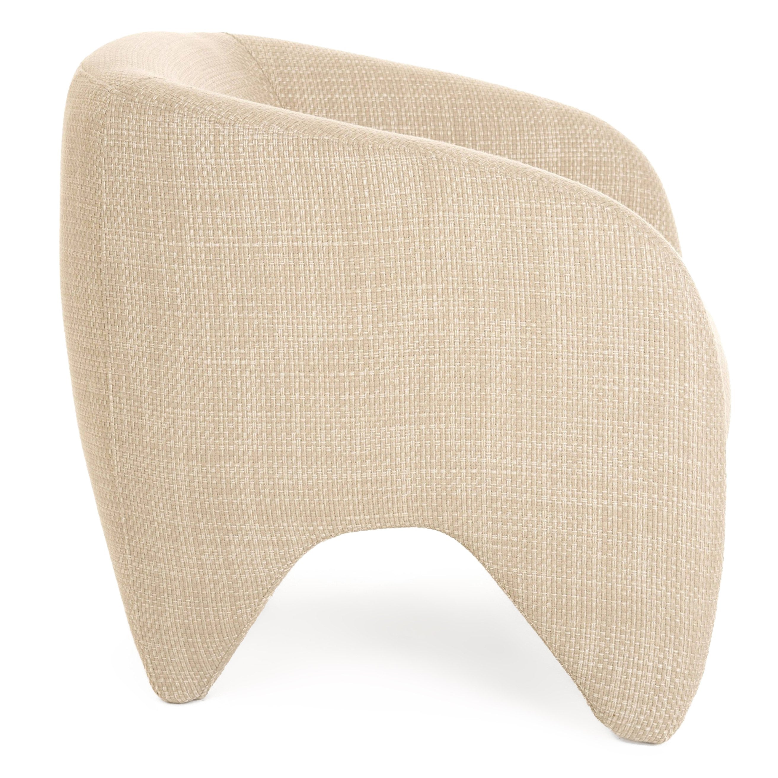 Halton - Modern Beige Fabric Accent Chair - image 5