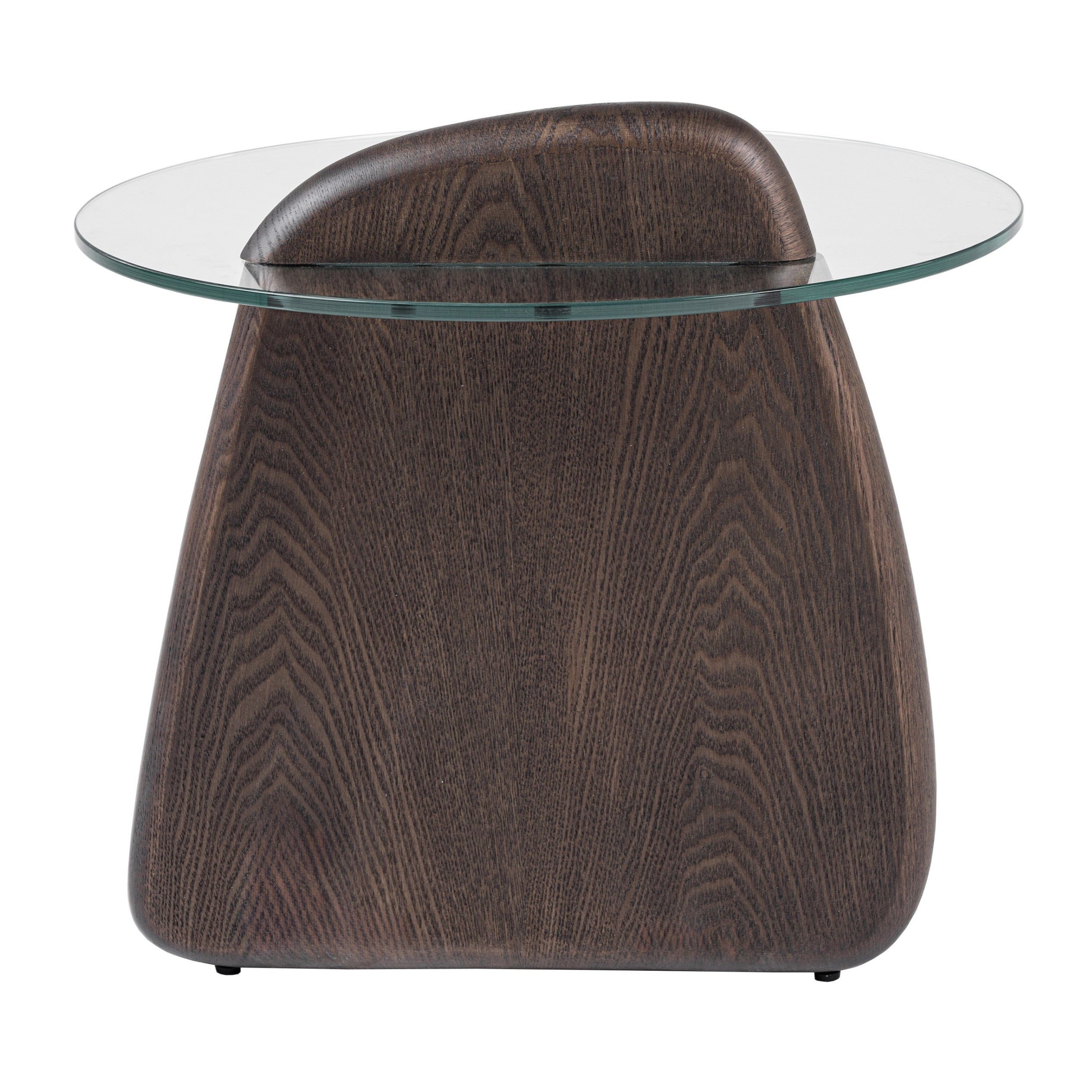 Buxton - Mid-Century Modern Glass + Dark Walnut End Table - image 5