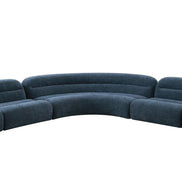 Forman - Modern Blue Fabric Modular Armless Sectional Seat