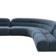 Forman - Modern Blue Fabric Modular Armless Sectional Seat - image 4