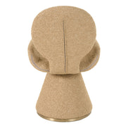 Neptune - Contemporary Beige Fabric + Brushed Brass Dining Chair - image 5