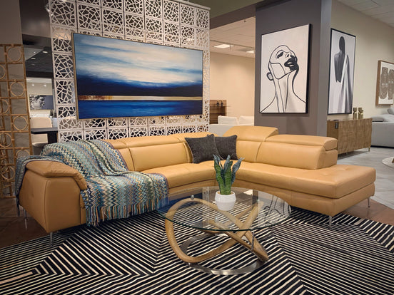 Michele - Modern Glass + Walnut Coffee Table - image 2