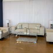 Braxton - Contemporary Clear Wave Glass Coffee Table - image 2