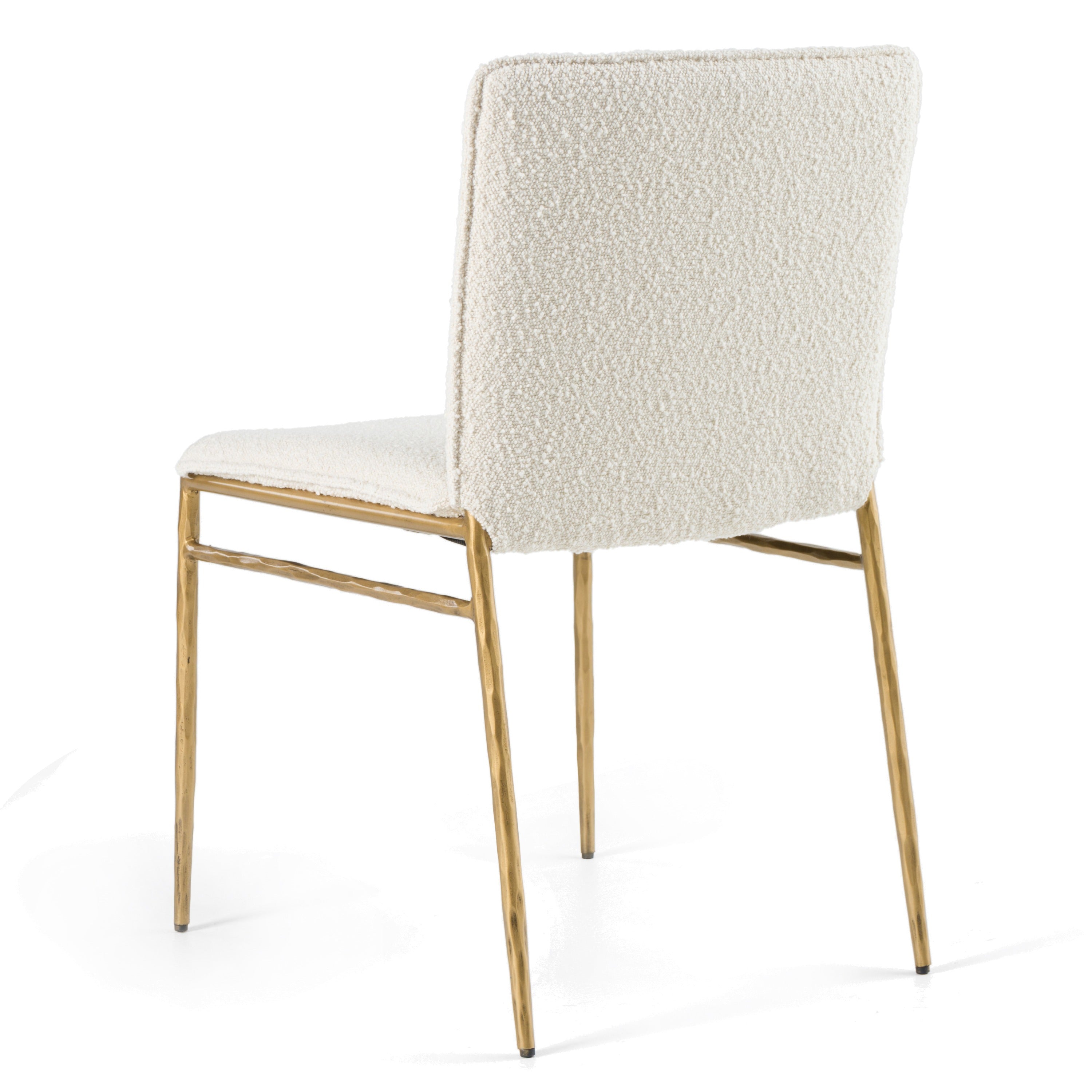 Atlanta - Modern Off-White Fabric & Brass Dining Chair - image 3