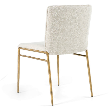 Atlanta - Modern Off-White Fabric & Brass Dining Chair - image 3