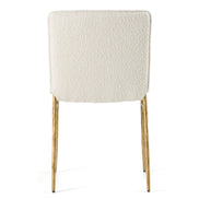 Atlanta - Modern Off-White Fabric & Brass Dining Chair - image 4