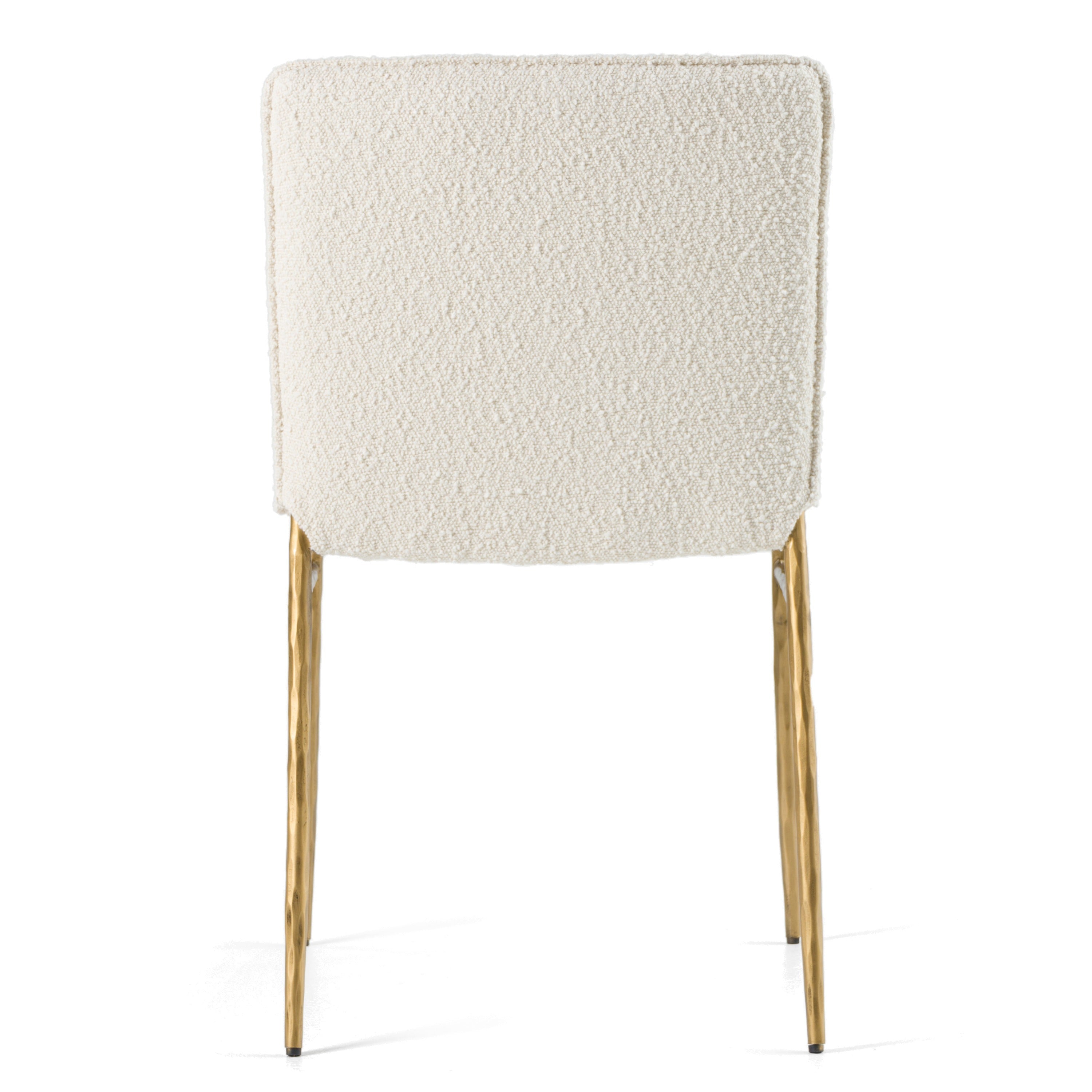 Atlanta - Modern Off-White Fabric & Brass Dining Chair - image 4