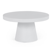 Desoto - Modern White Concrete Round Coffee Table - image 2