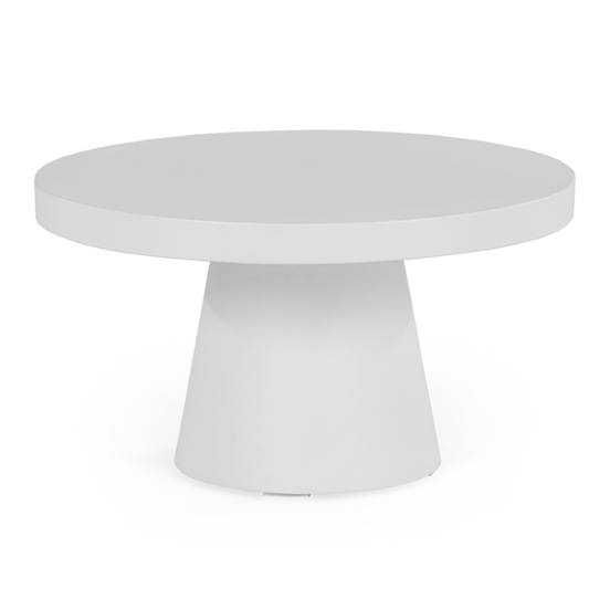 Desoto - Modern White Concrete Round Coffee Table - image 2