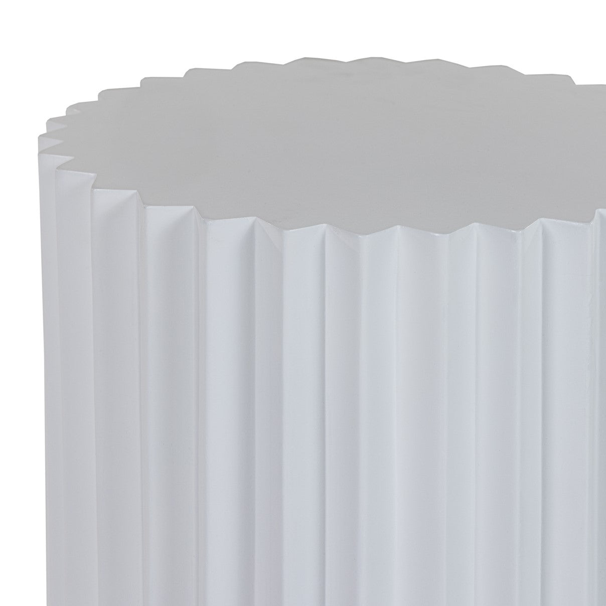 Evadale - Modern White Concrete End Table - image 3