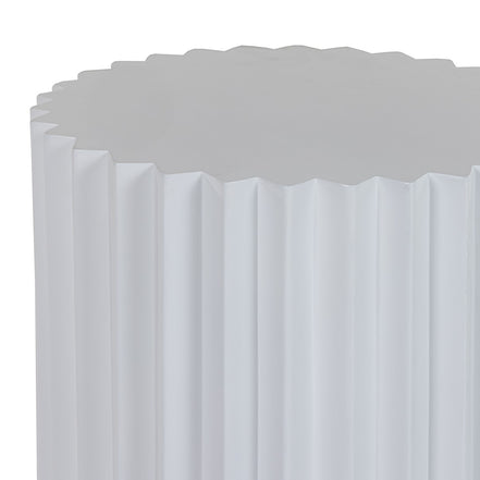 Evadale - Modern White Concrete End Table - image 3