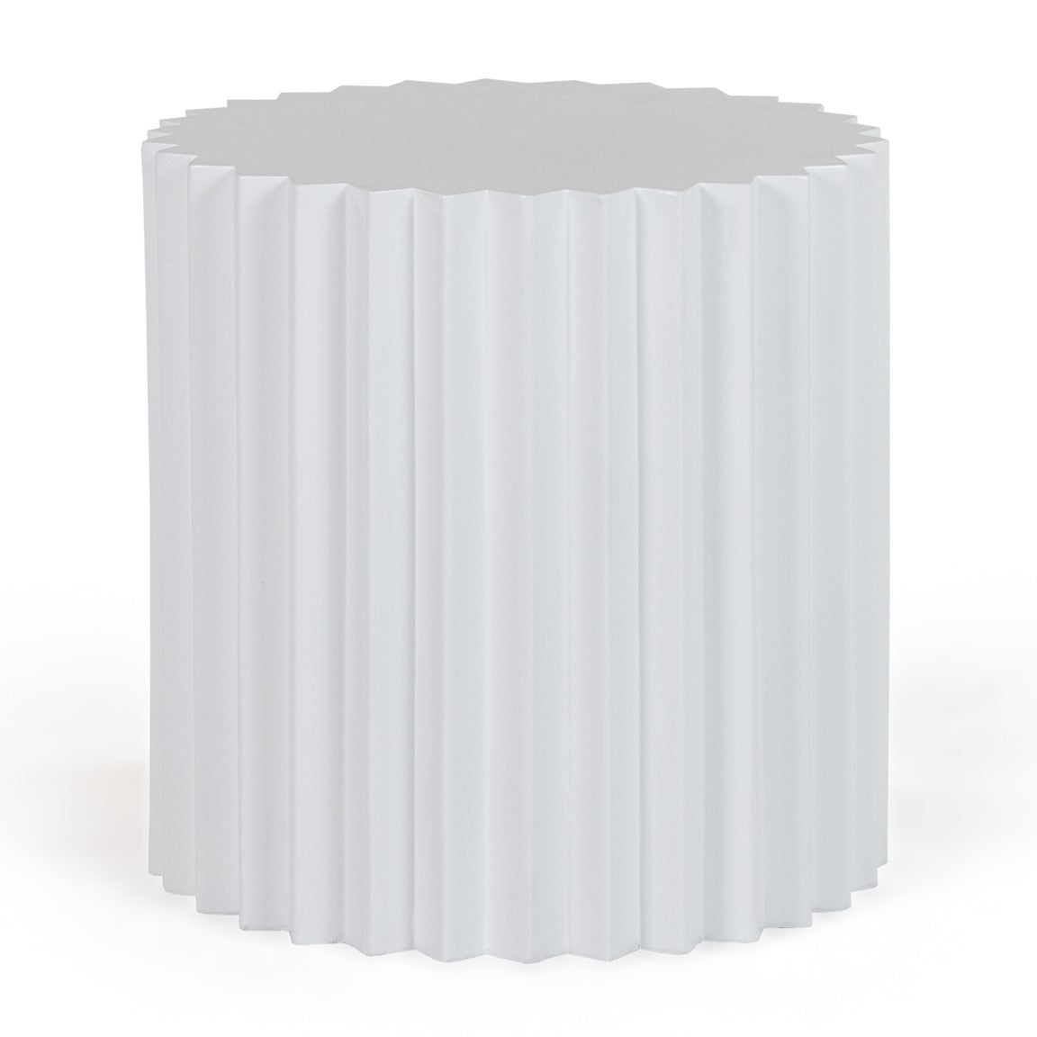 Evadale - Modern White Concrete End Table - image 2