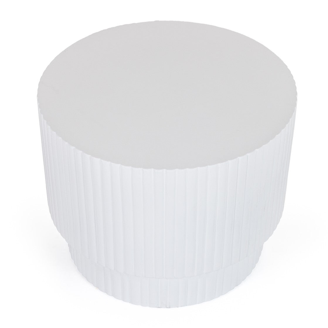 Gruver - Modern White Concrete End Table - image 3