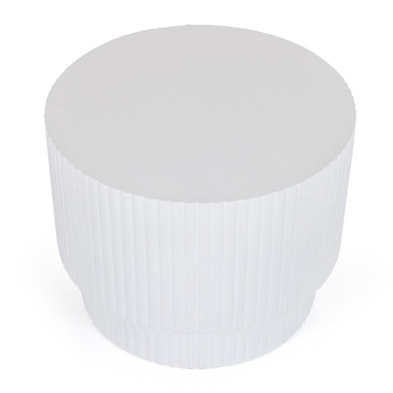 Gruver - Modern White Concrete End Table - image 3