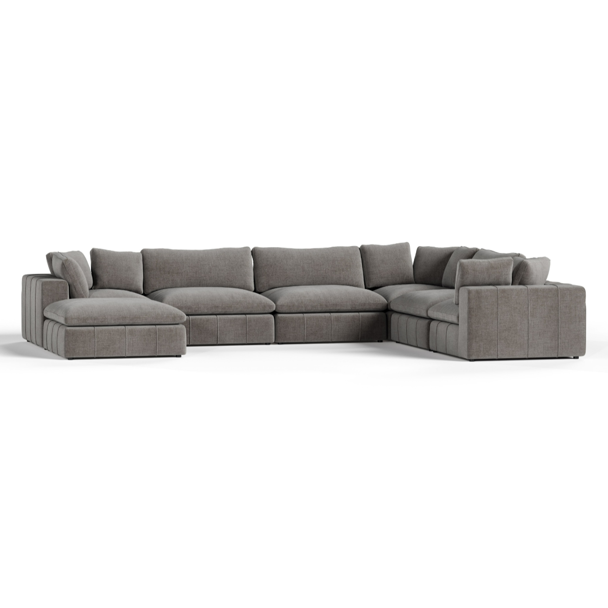 Vicki - Modern Grey Fabric Modular Sectional Sofa-7-Piece Sectional - image 5