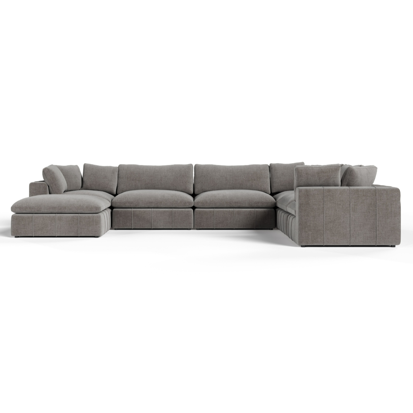Vicki - Modern Grey Fabric Modular Sectional Sofa-7-Piece Sectional - image 4