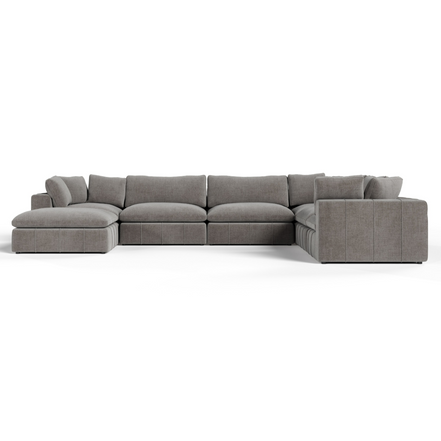 Vicki - Modern Grey Fabric Modular Sectional Sofa-7-Piece Sectional - image 4