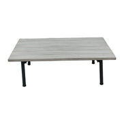Suntide - Outdoor Grey Fabric + Beige Rattan + Grey Acacia Sofa Set - image 5