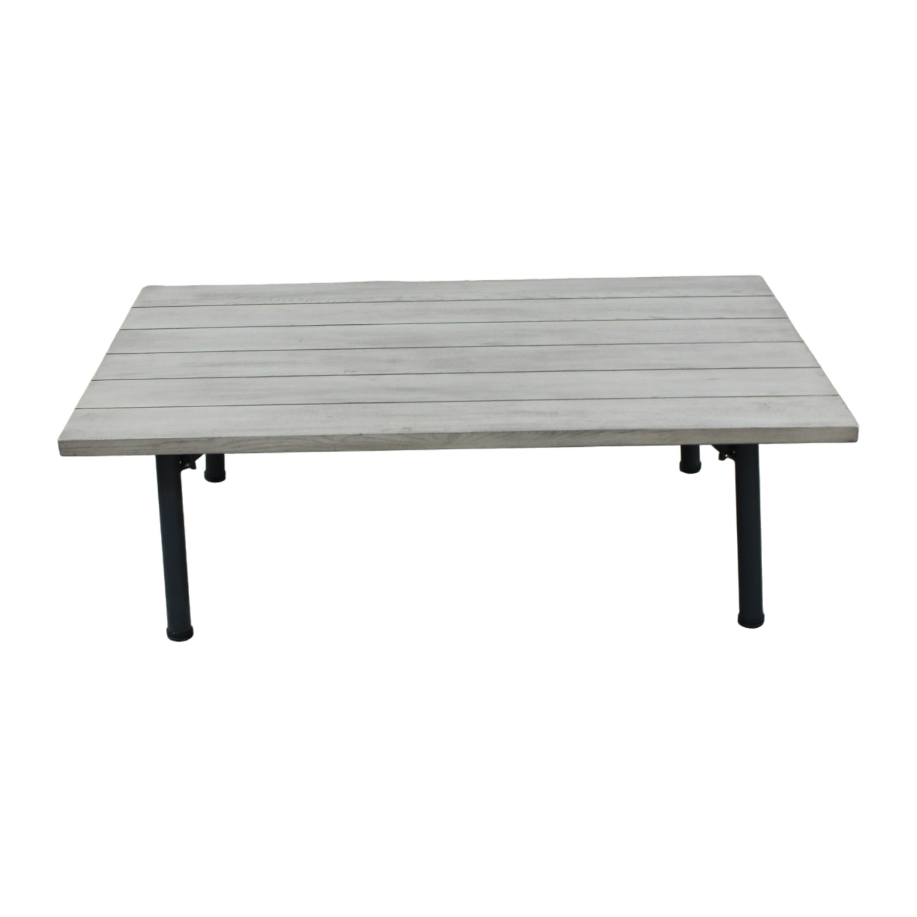 Suntide - Outdoor Grey Fabric + Beige Rattan + Grey Acacia Sofa Set - image 5