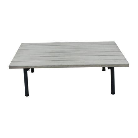 Suntide - Outdoor Grey Fabric + Beige Rattan + Grey Acacia Sofa Set - image 5