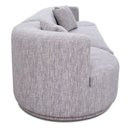 Beau - Modern Light Grey Fabric Sectional Sofa With 2 Swirling Chair - image 3