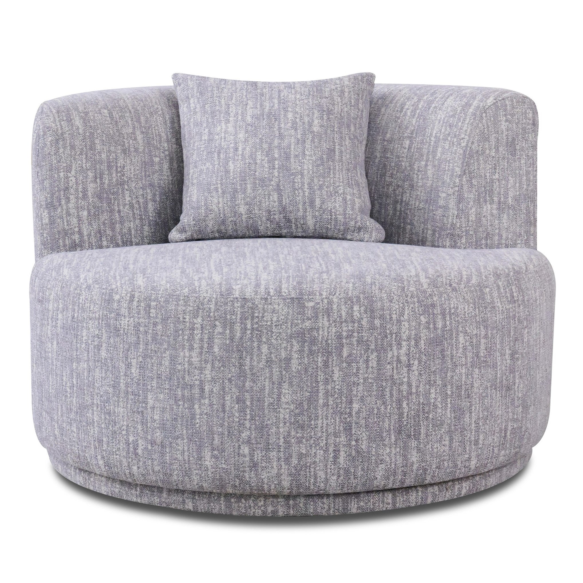 Beau - Modern Light Grey Fabric Sectional Sofa With 2 Swirling Chair - image 5