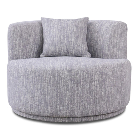 Beau - Modern Light Grey Fabric Sectional Sofa With 2 Swirling Chair - image 5