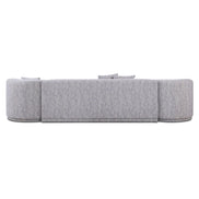 Beau - Modern Light Grey Fabric Sectional Sofa With 2 Swirling Chair - image 4