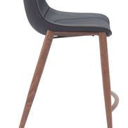 Magnus Barstool (Set of 2) Black & Walnut
