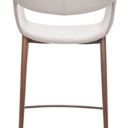 Limay Counter Stool Beige & Walnut